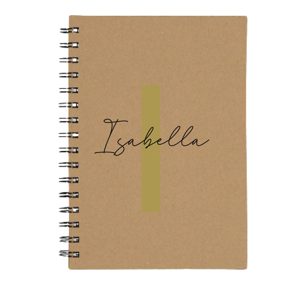 Bold Personalised A5 Spiral Notebook | 160 Page Premium 1000gsm Journal - Make It Personal Gift Co