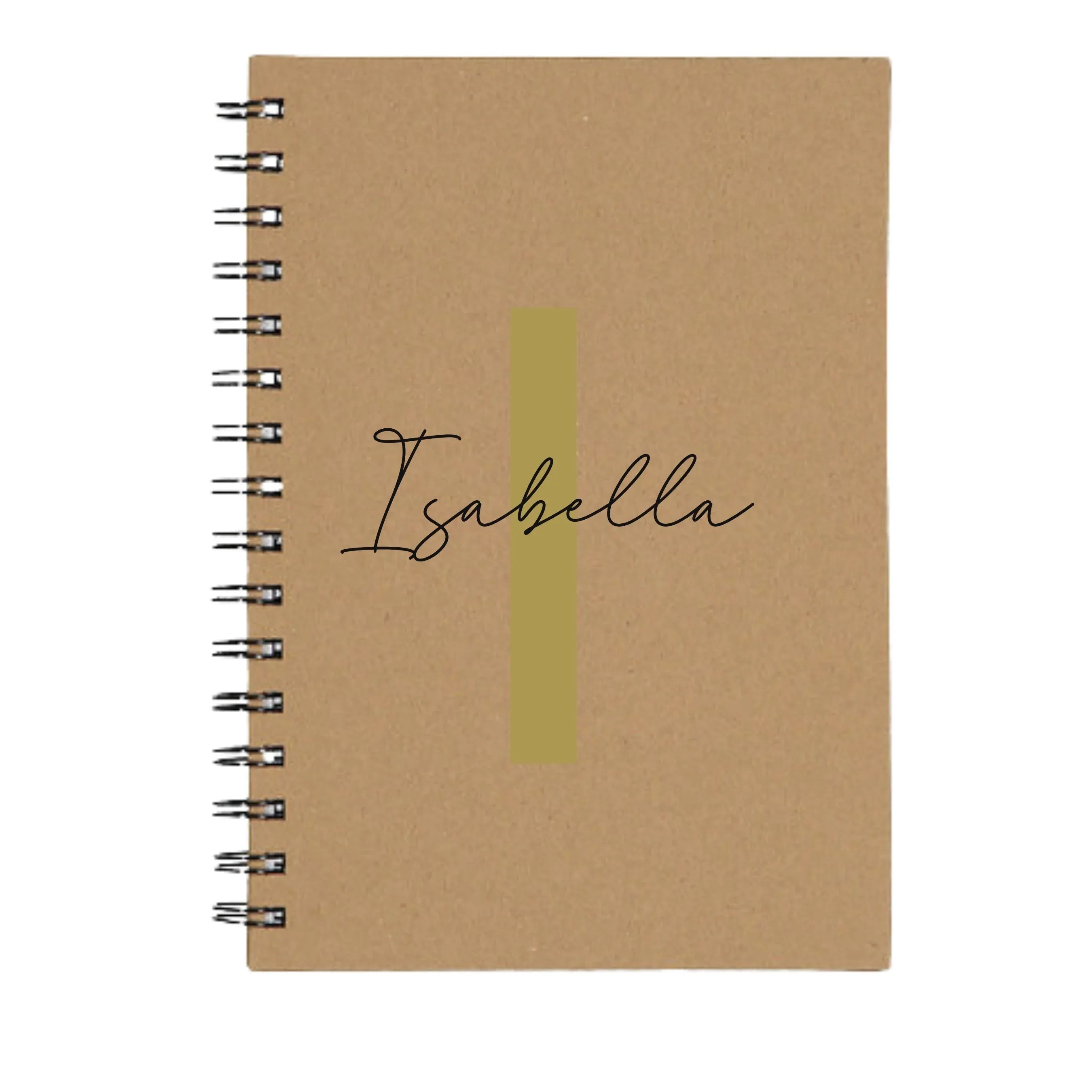 Bold Personalised A5 Spiral Notebook | 160 Page Premium 1000gsm Journal - Make It Personal Gift Co