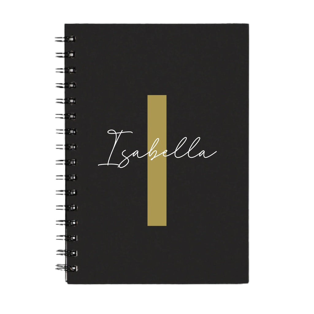 Bold Personalised A5 Spiral Notebook | 160 Page Premium 1000gsm Journal - Make It Personal Gift Co