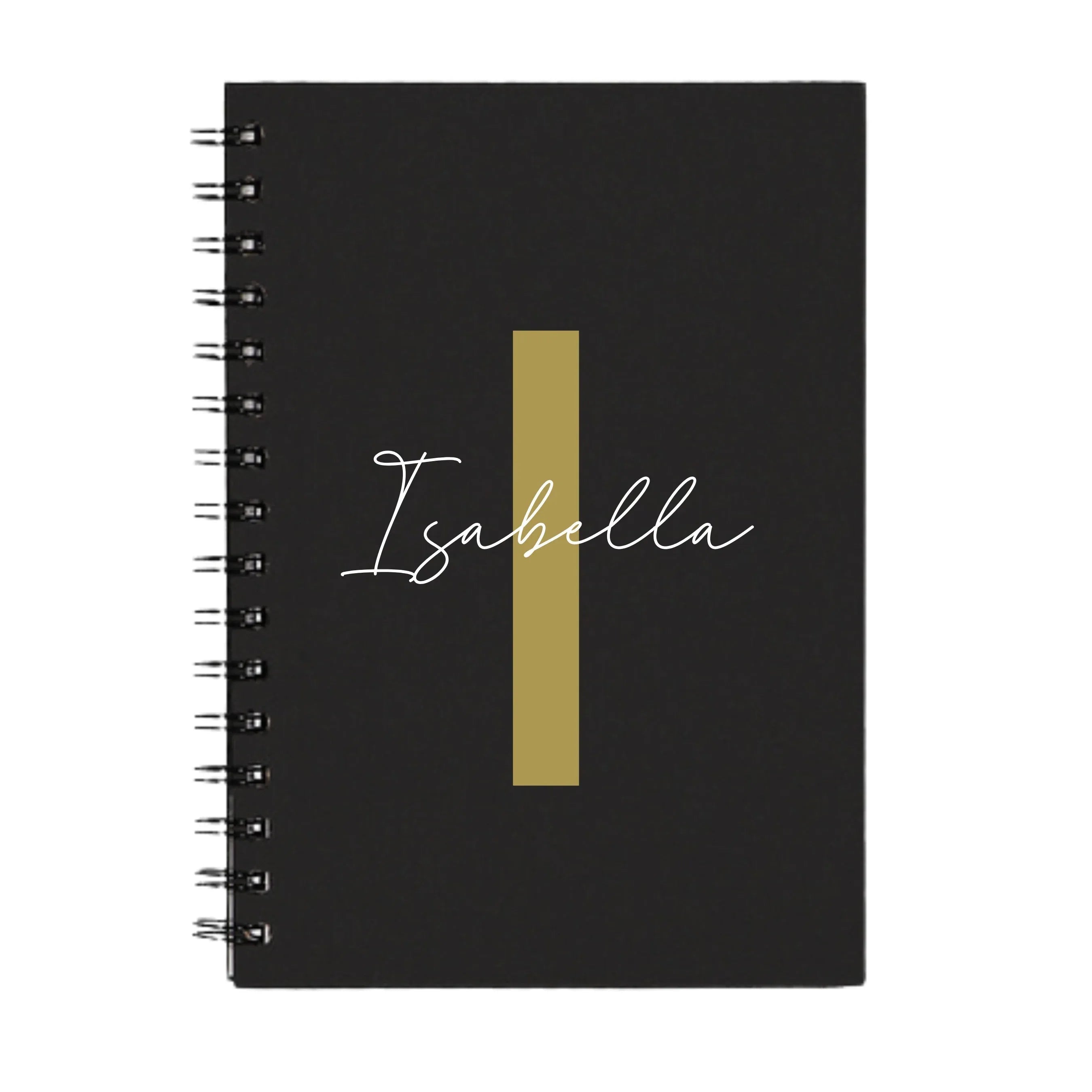 Bold Personalised A5 Spiral Notebook | 160 Page Premium 1000gsm Journal - Make It Personal Gift Co