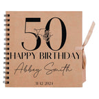 Bold Personalised Birthday Scrapbook Album - Large Age & Name Design (8x8") - Make It Personal Gift Co