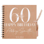 Bold Personalised Birthday Scrapbook Album - Large Age & Name Design (8x8") - Make It Personal Gift Co
