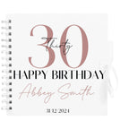 Bold Personalised Birthday Scrapbook Album - Large Age & Name Design (8x8") - Make It Personal Gift Co