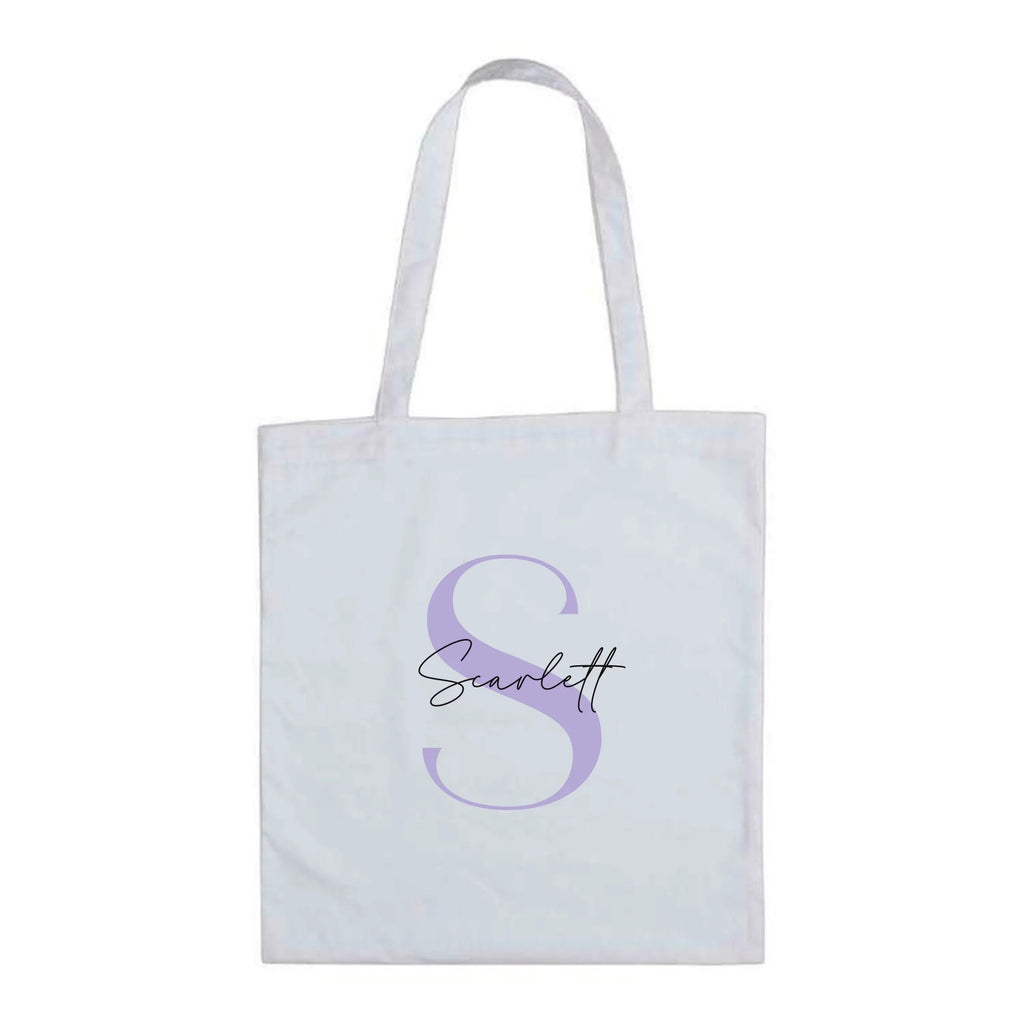 Bold Style Personalised Initial Tote Bag | Modern Layered Design - Make It Personal Gift Co