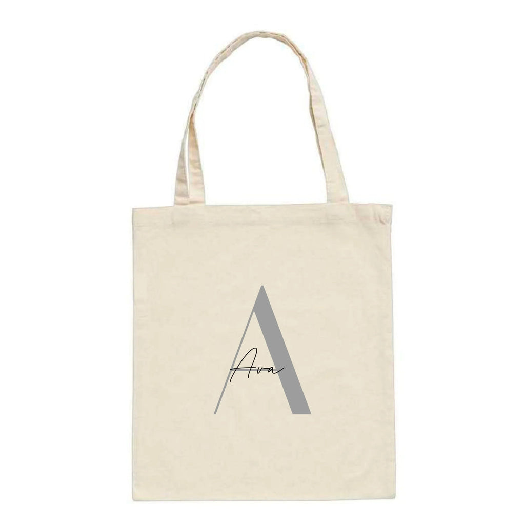 Bold Style Personalised Initial Tote Bag | Modern Layered Design - Make It Personal Gift Co
