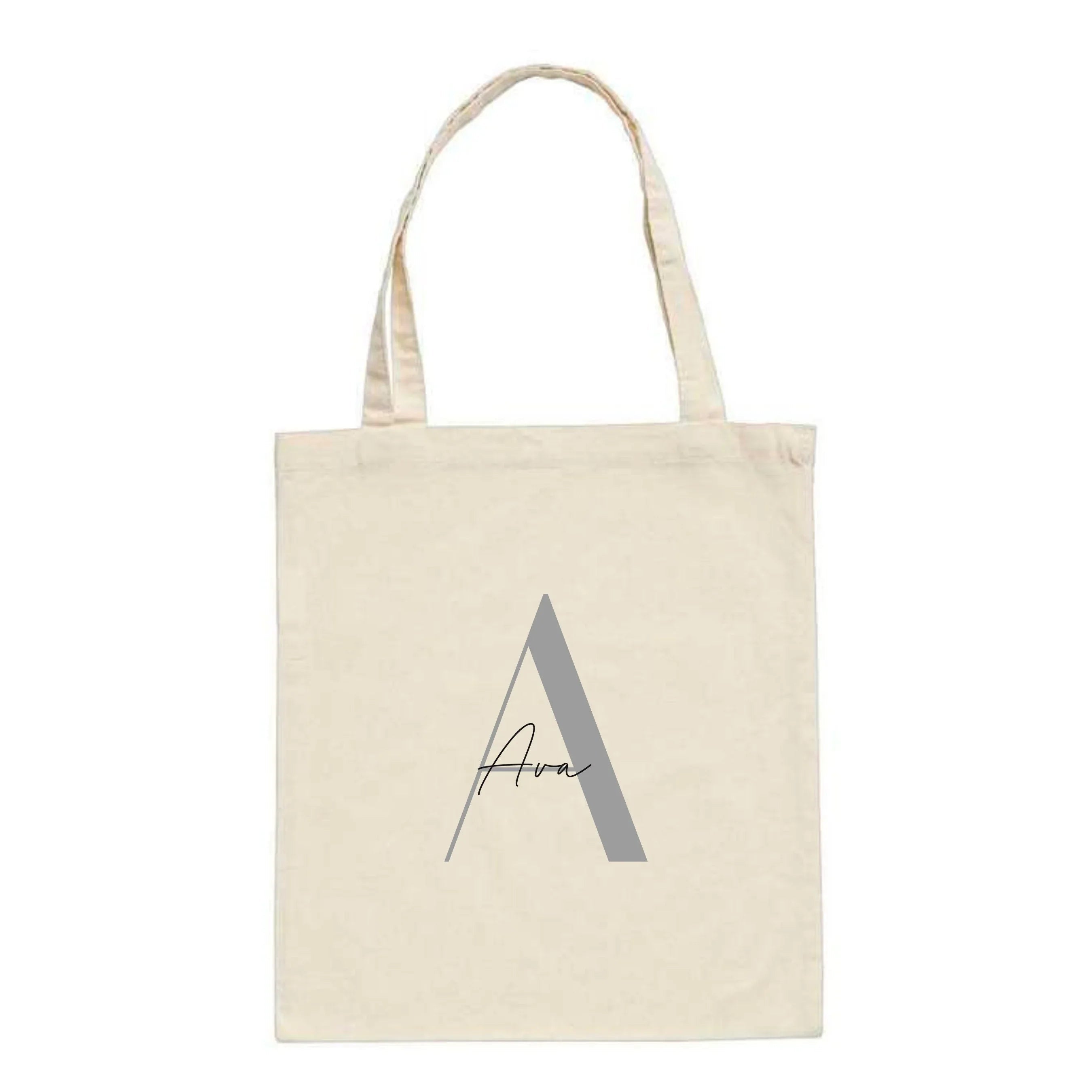Bold Style Personalised Initial Tote Bag | Modern Layered Design - Make It Personal Gift Co
