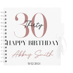 Chic Editorial Personalised Birthday Scrapbook Album - Serif & Script (8x8") - Make It Personal Gift Co