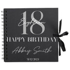 Chic Editorial Personalised Birthday Scrapbook Album - Serif & Script (8x8") - Make It Personal Gift Co