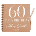 Chic Editorial Personalised Birthday Scrapbook Album - Serif & Script (8x8") - Make It Personal Gift Co