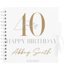 Chic Editorial Personalised Birthday Scrapbook Album - Serif & Script (8x8") - Make It Personal Gift Co