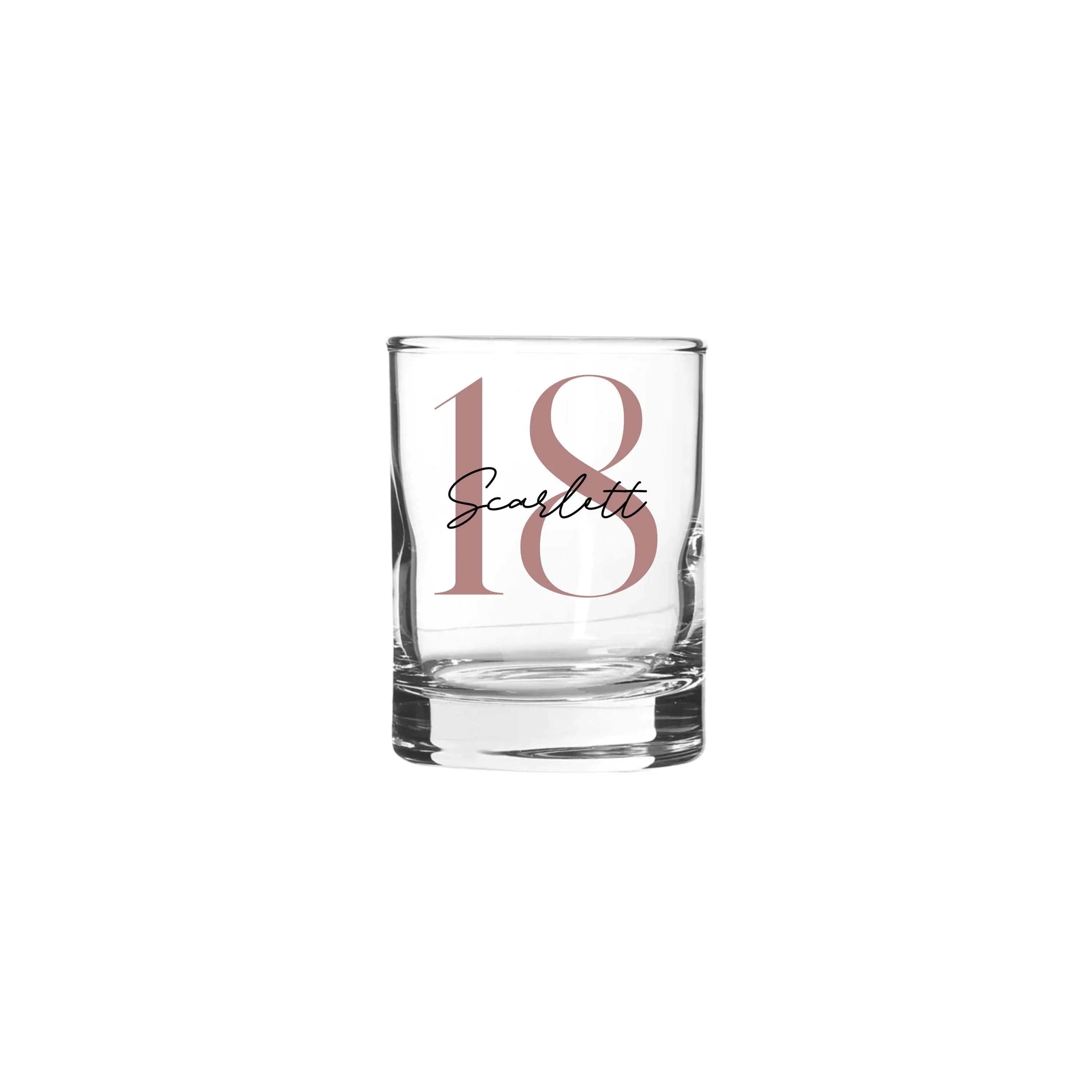 Chic Personalised Straight Shot Glass 65ml - Make It Personal Gift Co