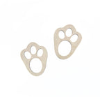 Easter Bunny Footprint Stencils | Set of 2 Plywood Templates - Make It Personal Gift Co