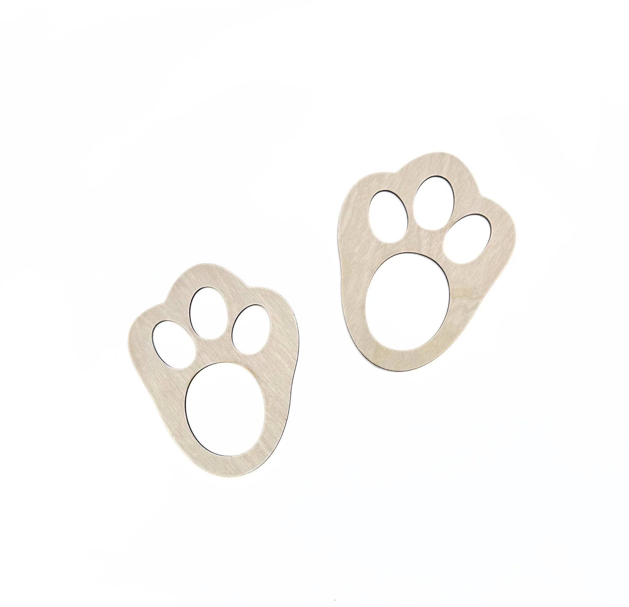 Easter Bunny Footprint Stencils | Set of 2 Plywood Templates - Make It Personal Gift Co