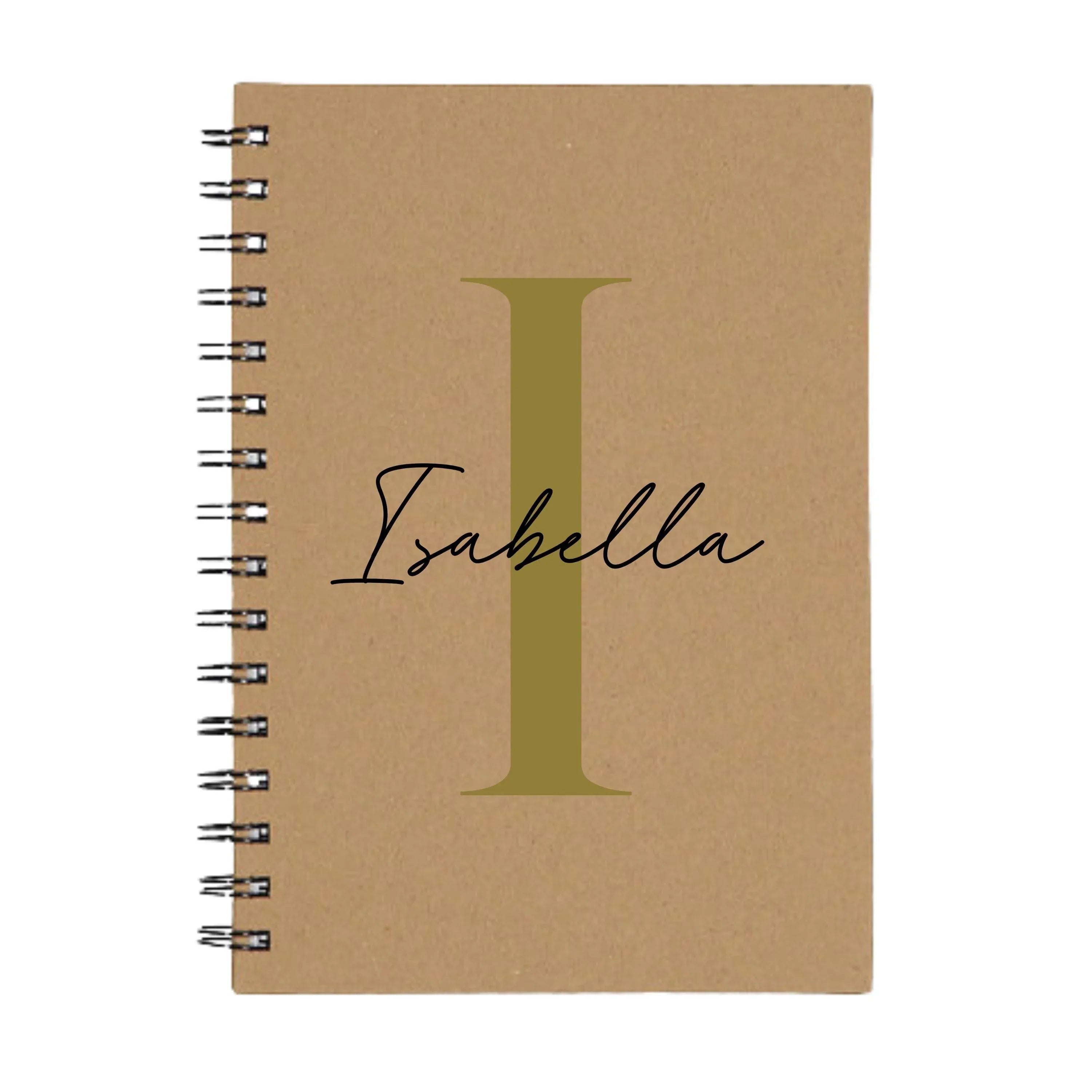 Editorial Personalised A5 Spiral Notebook | 160 Page 1000gsm Premium Journal - Make It Personal Gift Co