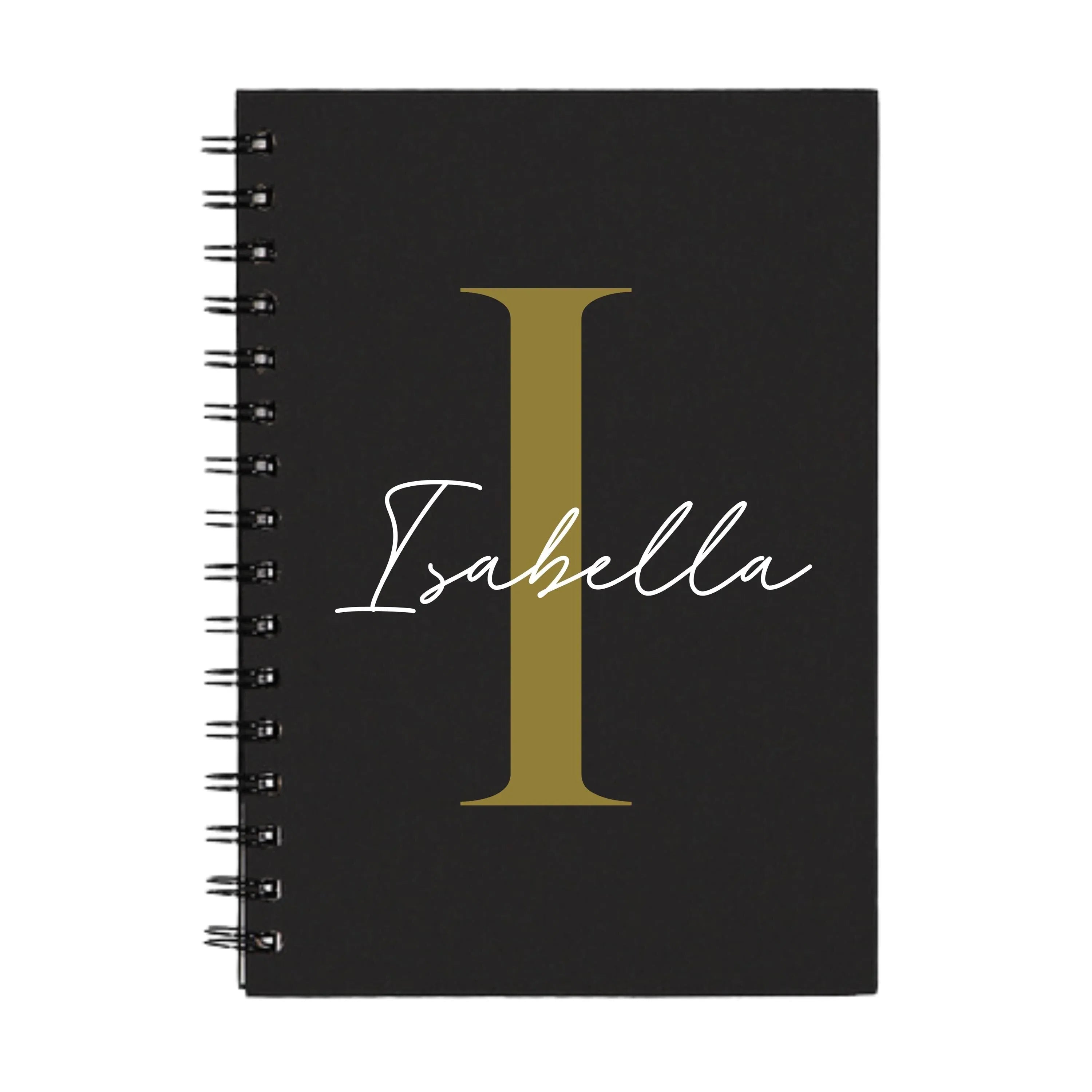 Editorial Personalised A5 Spiral Notebook | 160 Page 1000gsm Premium Journal - Make It Personal Gift Co