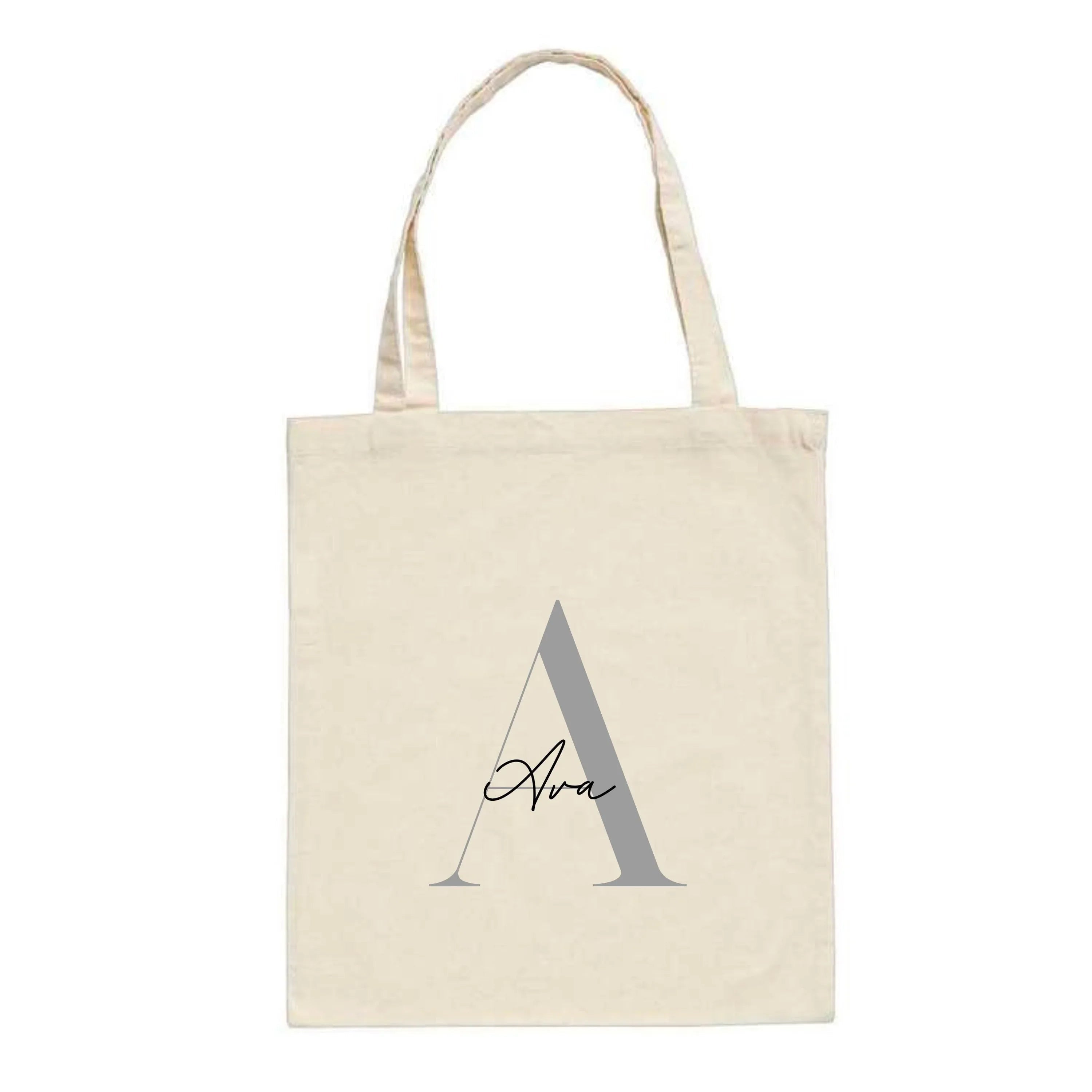 Editorial Style Personalised Initial Tote Bag | Contemporary Layered Design - Make It Personal Gift Co