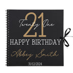 Grand Timeless Classic Personalised Birthday Scrapbook Album - Large Age & Name (12x12") - Make It Personal Gift Co