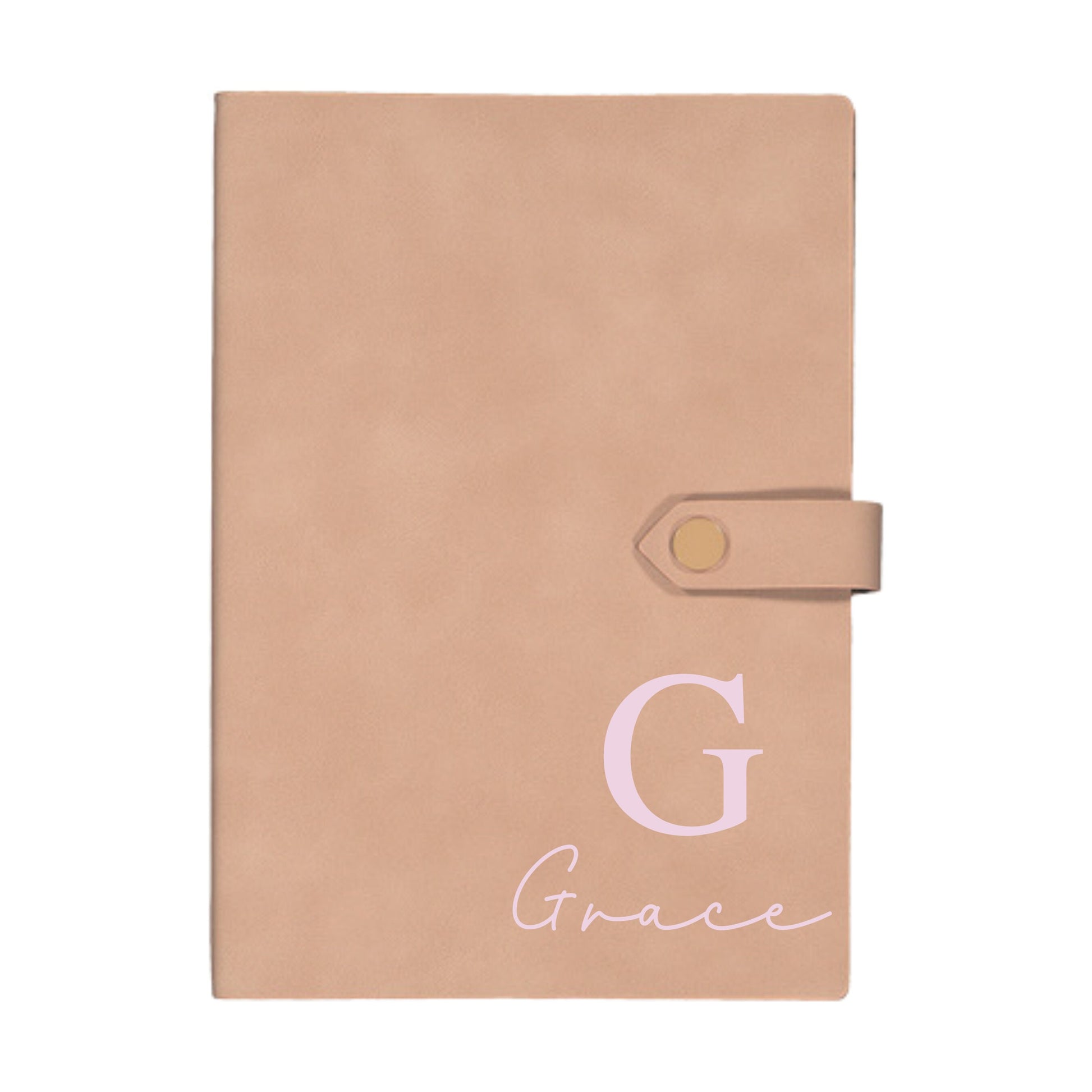 Personalised Name and Initial A5 Vegan Suede Notebook | Custom Notebook | Bridesmaid Gift | Office Gift | Gift for Him | Gift for Her