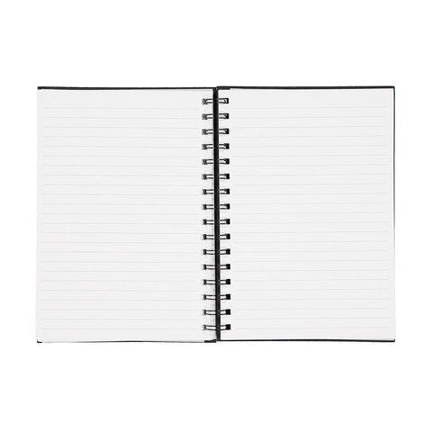 Personalised kraft A5 notebook insides lined pages– handmade spiral journal.