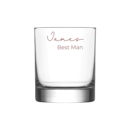 Personalised Groom and Groomsmen Whisky Glasses | Custom Glass | Best Man Gift | Groomsmen Gift | Groom Gift | Gift for Him