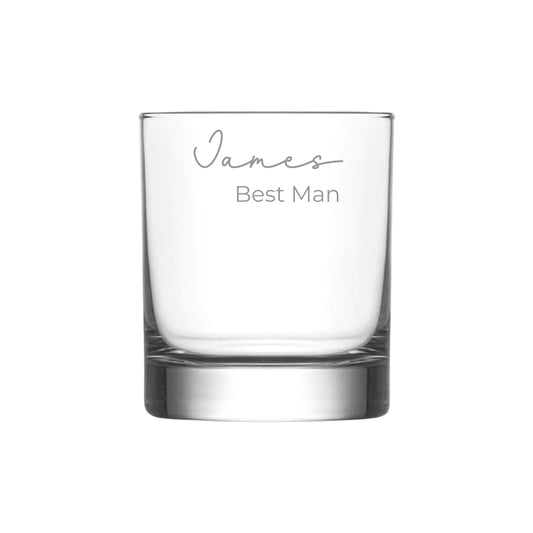 Personalised Groom and Groomsmen Whisky Glasses | Custom Glass | Best Man Gift | Groomsmen Gift | Groom Gift | Gift for Him