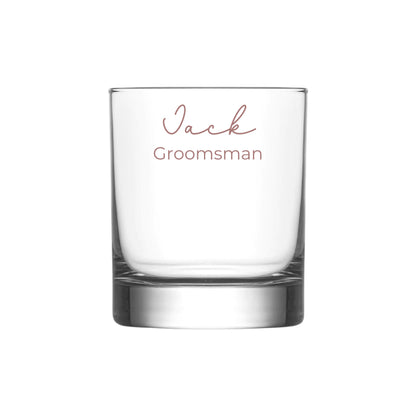 Personalised Groom and Groomsmen Whisky Glasses | Custom Glass | Best Man Gift | Groomsmen Gift | Groom Gift | Gift for Him