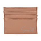 Personalised Tan Vegan Leather Card Wallet