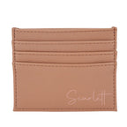 Personalised Tan Vegan Leather Card Wallet
