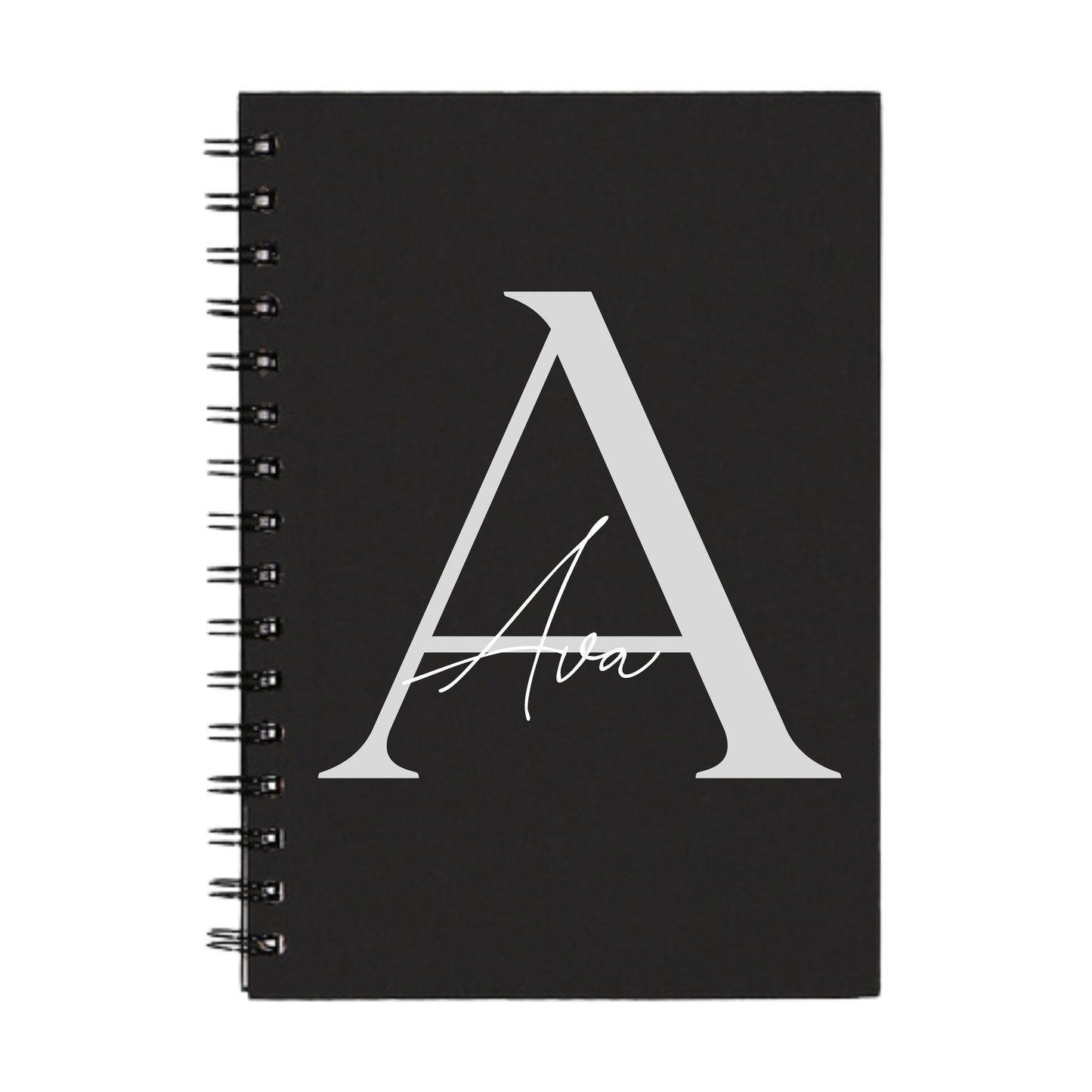 Personalised Name and Large Initial Spiral A5 NoteBook | Custom Notebook | Office Gift | Teachers Gift | Gift for Her | Gift for Him