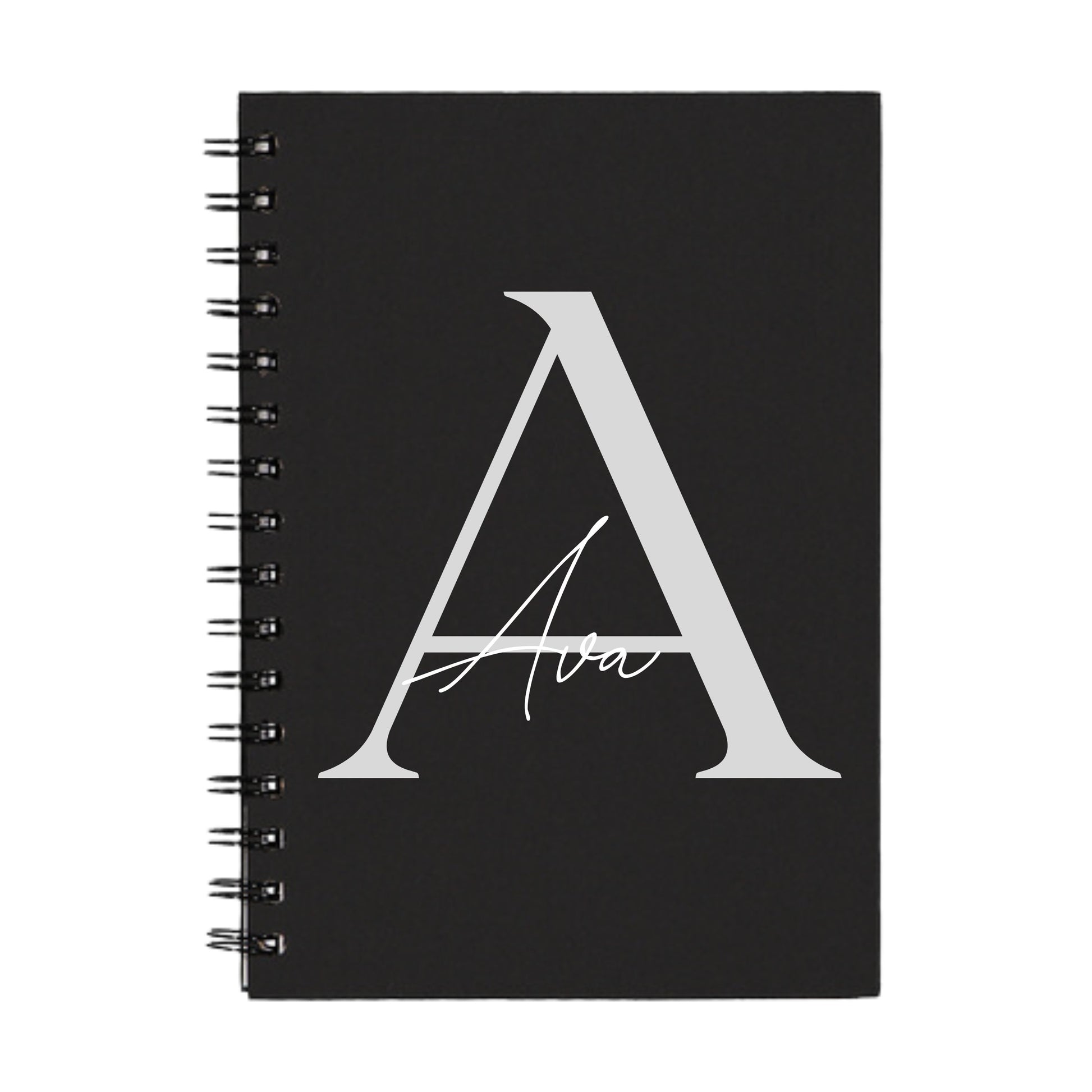 Personalised Name and Large Initial Spiral A5 NoteBook | Custom Notebook | Office Gift | Teachers Gift | Gift for Her | Gift for Him