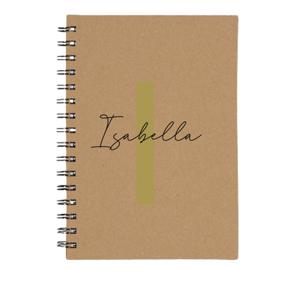Personalised Name and Large Initial A5 Spiral Notebook | Custom Notebook |Office Gift |Bridesmaid Gift | Gift for Her | Gift for Him
