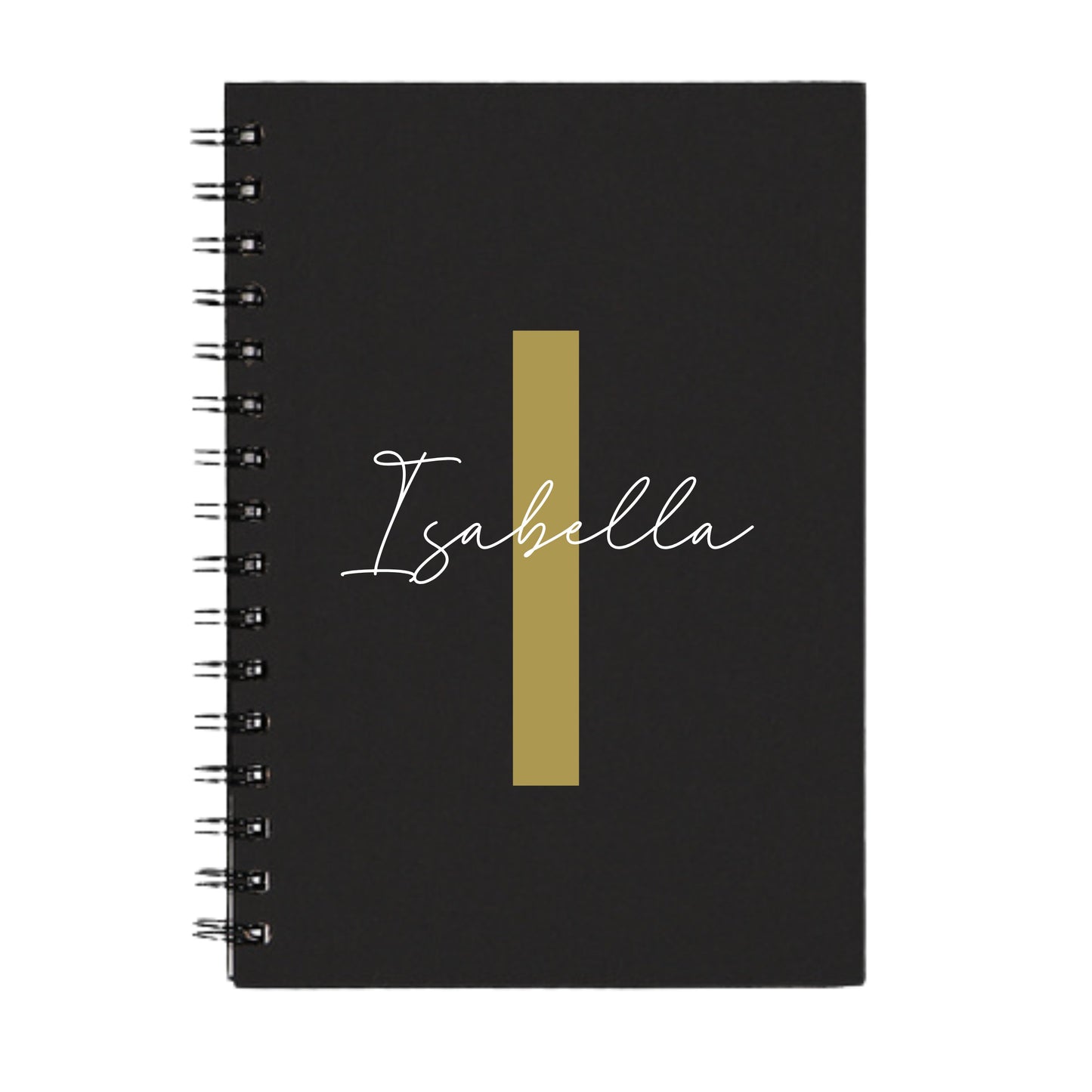 Personalised Name and Large Initial A5 Spiral Notebook | Custom Notebook |Office Gift |Bridesmaid Gift | Gift for Her | Gift for Him