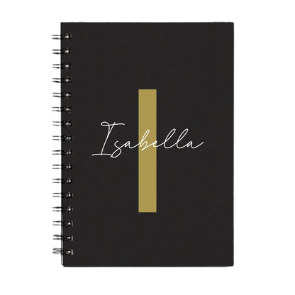 Personalised Name and Large Initial A5 Spiral Notebook | Custom Notebook |Office Gift |Bridesmaid Gift | Gift for Her | Gift for Him