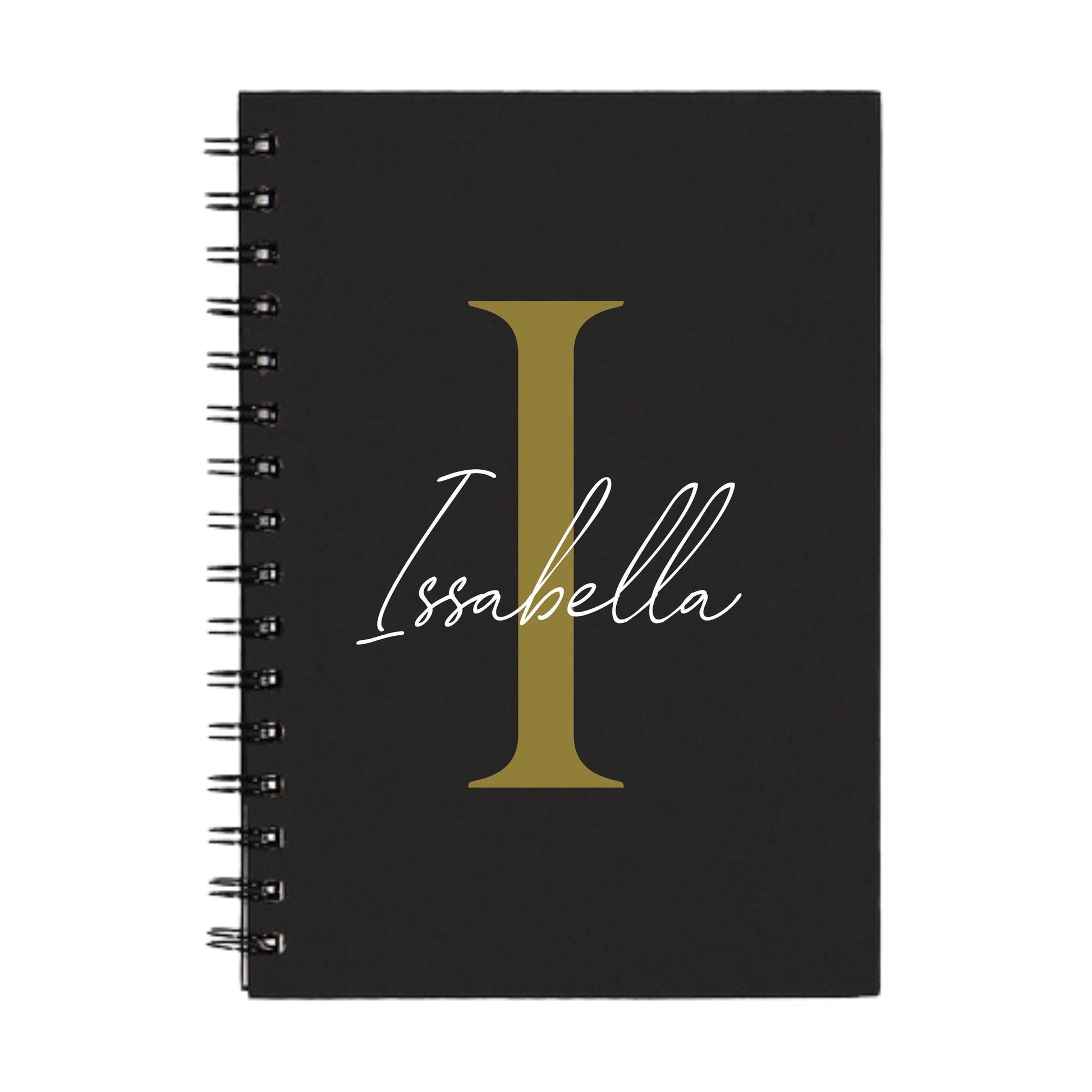 Personalised Name and Large Initial Spiral A5 NoteBook | Custom Notebook | Office Gift | Teachers Gift | Gift for Her | Gift for Him