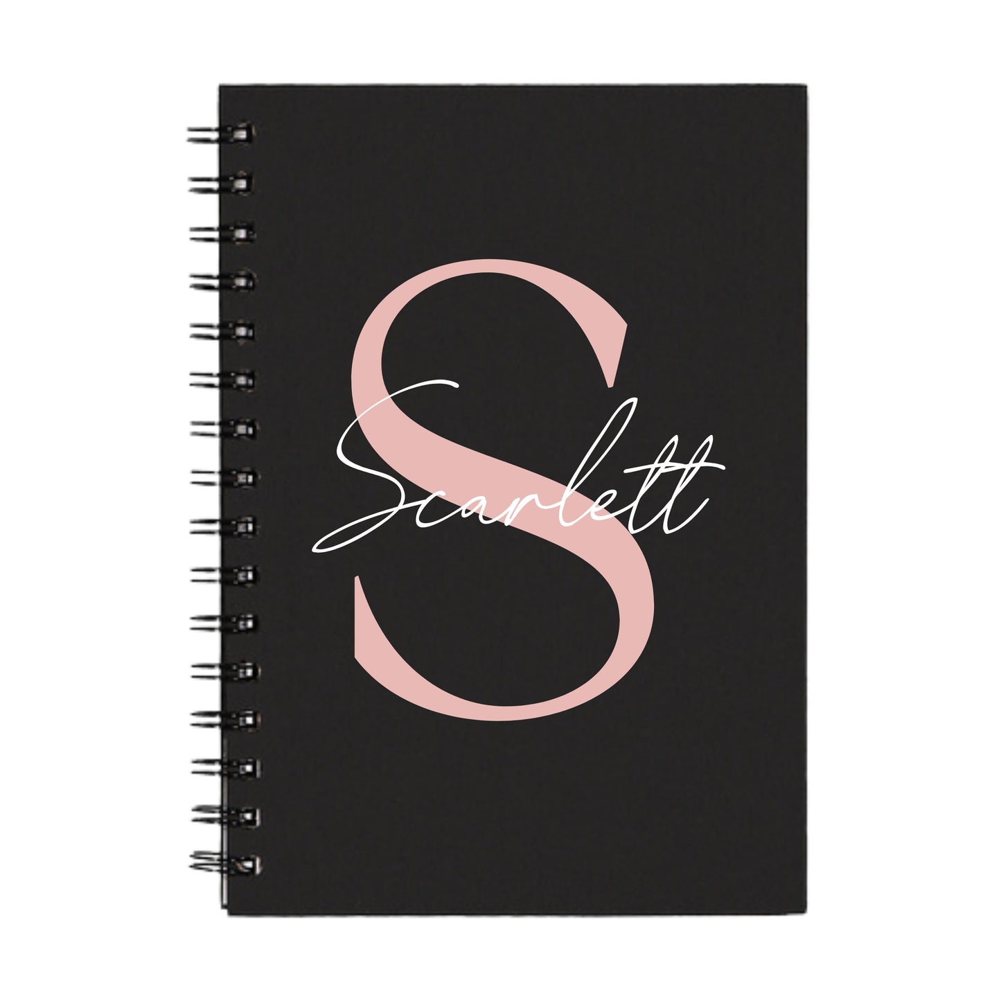 Personalised Name and Large Initial Spiral A5 NoteBook | Custom Notebook | Office Gift | Teachers Gift | Gift for Her | Gift for Him