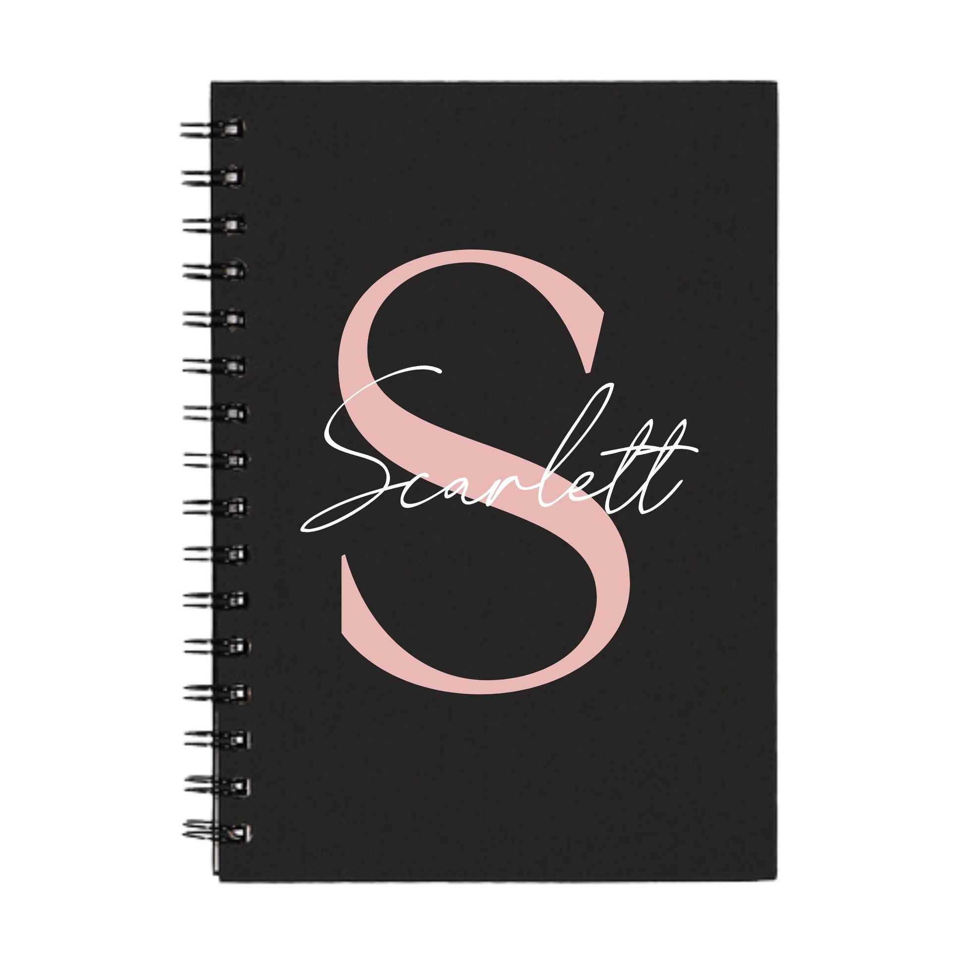 Personalised Name and Large Initial Spiral A5 NoteBook | Custom Notebook | Office Gift | Teachers Gift | Gift for Her | Gift for Him
