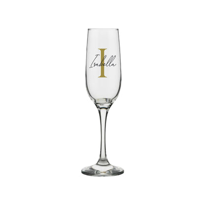 Personalised Name and Large Initial/Birthday Milestone Champagne Glass | Personalised Name and Age Wine Glass | | 18th 21st 30th 40th 50th