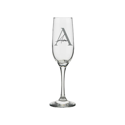 Personalised Name and Large Initial/Birthday Milestone Champagne Glass | Personalised Name and Age Wine Glass | | 18th 21st 30th 40th 50th