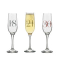 Set of personalised champagne glasses for 18th, 21st, and 30th birthdays, custom handmade milestone birthday gifts for her or him, personalised gift Australia