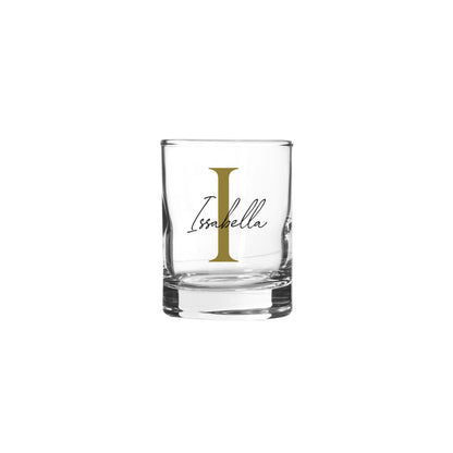 Personalised Name and Large Initial/Birthday Milestone Shot Glass | Personalised Name and Age Wine Shot Glass | 18th 21st 30th 40th 50th