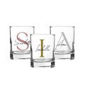 Set of personalised 65ml shot glasses with names Scarlett, Isabella, and Ava, custom birthday gifts for her or him, milestone personalised gift Australia