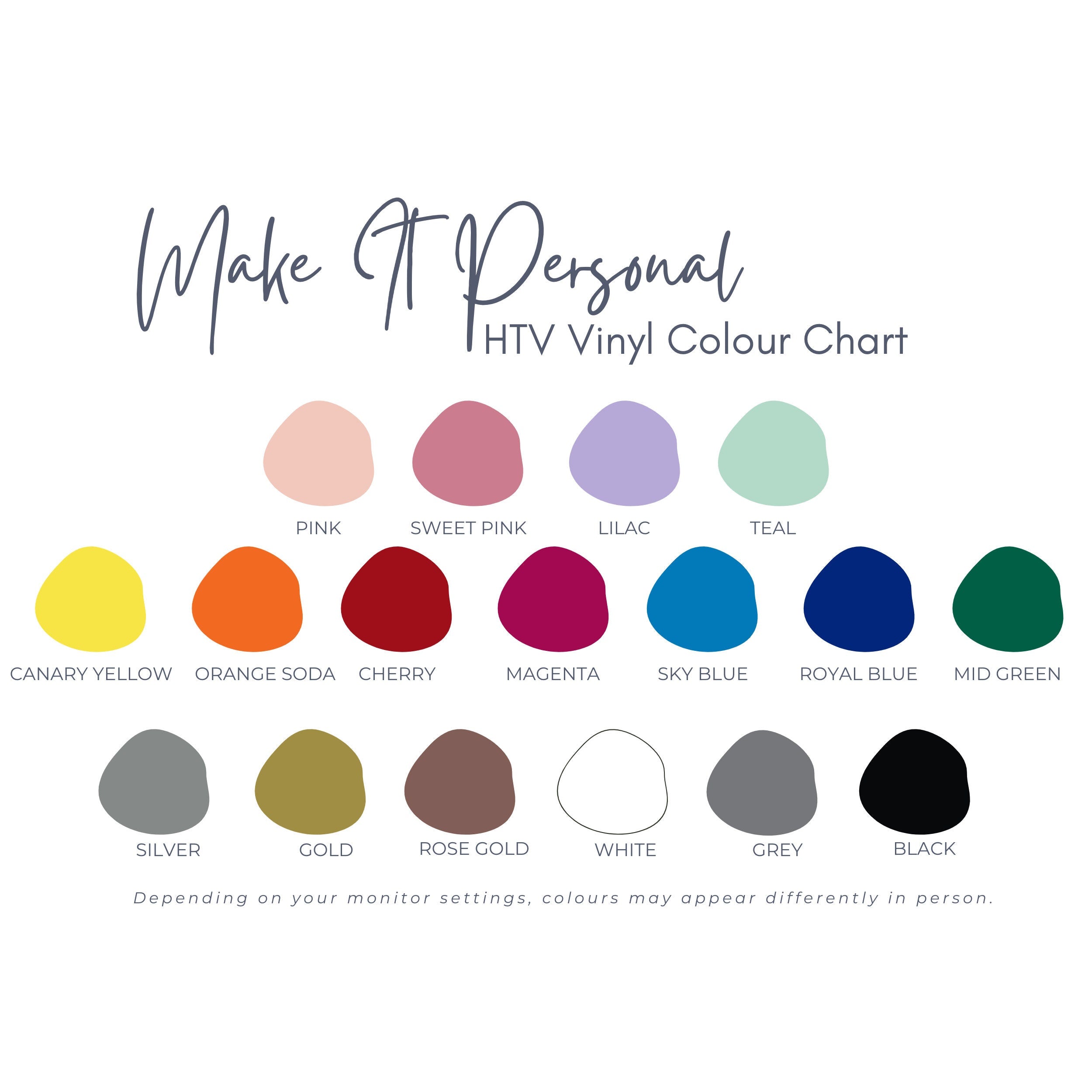 Make it personal gift co colour swatch