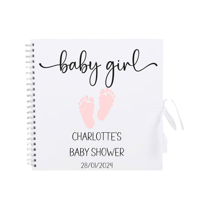 Personalised Baby Shower Guestbook | Custom Gender Reveal Scrapbook | Baby Keepsake Memory Album | 30.5cm x 30.5cm | 12 x 12 Inch