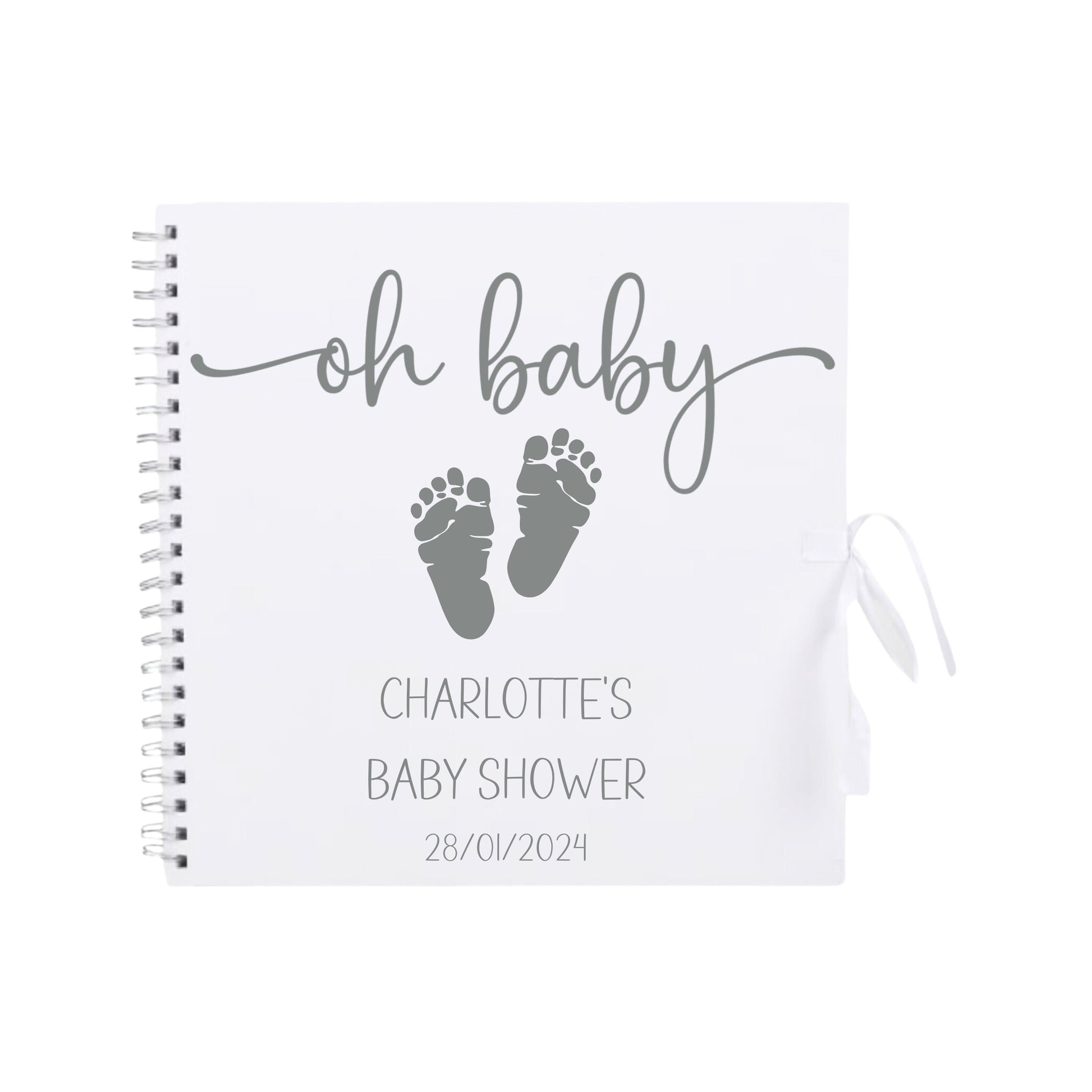 Personalised Baby Shower Guestbook | Custom Gender Reveal Scrapbook | Baby Keepsake Memory Album | 30.5cm x 30.5cm | 12 x 12 Inch