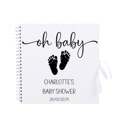 Personalised Baby Shower Guestbook | Custom Gender Reveal Scrapbook | Baby Keepsake Memory Album | 30.5cm x 30.5cm | 12 x 12 Inch