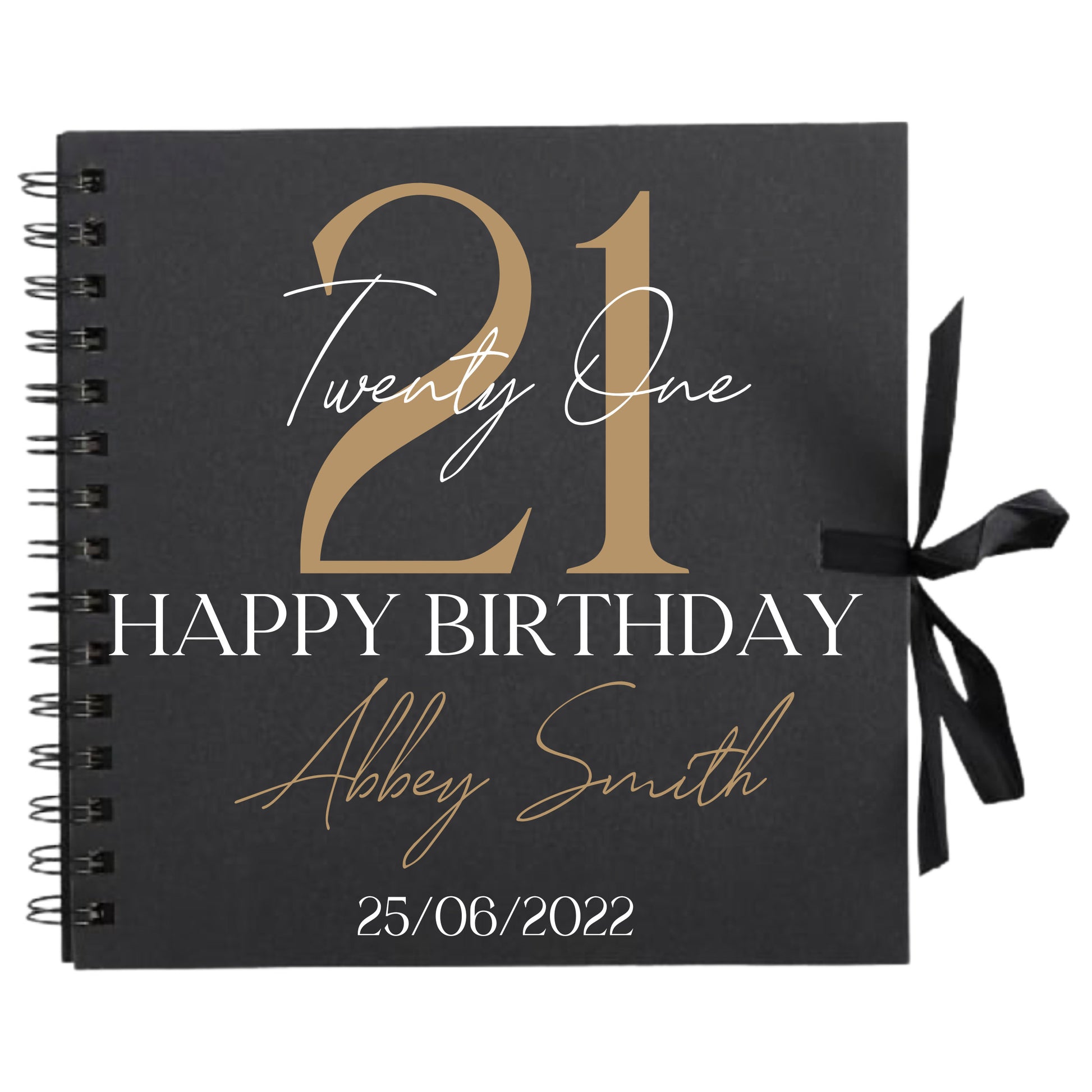 Personalised Birthday Scrapbook | Milestone Guestbook | 18th 21st 30th Birthday Memory Album | Custom Birthday Journal | 20.3 x 20.3cm