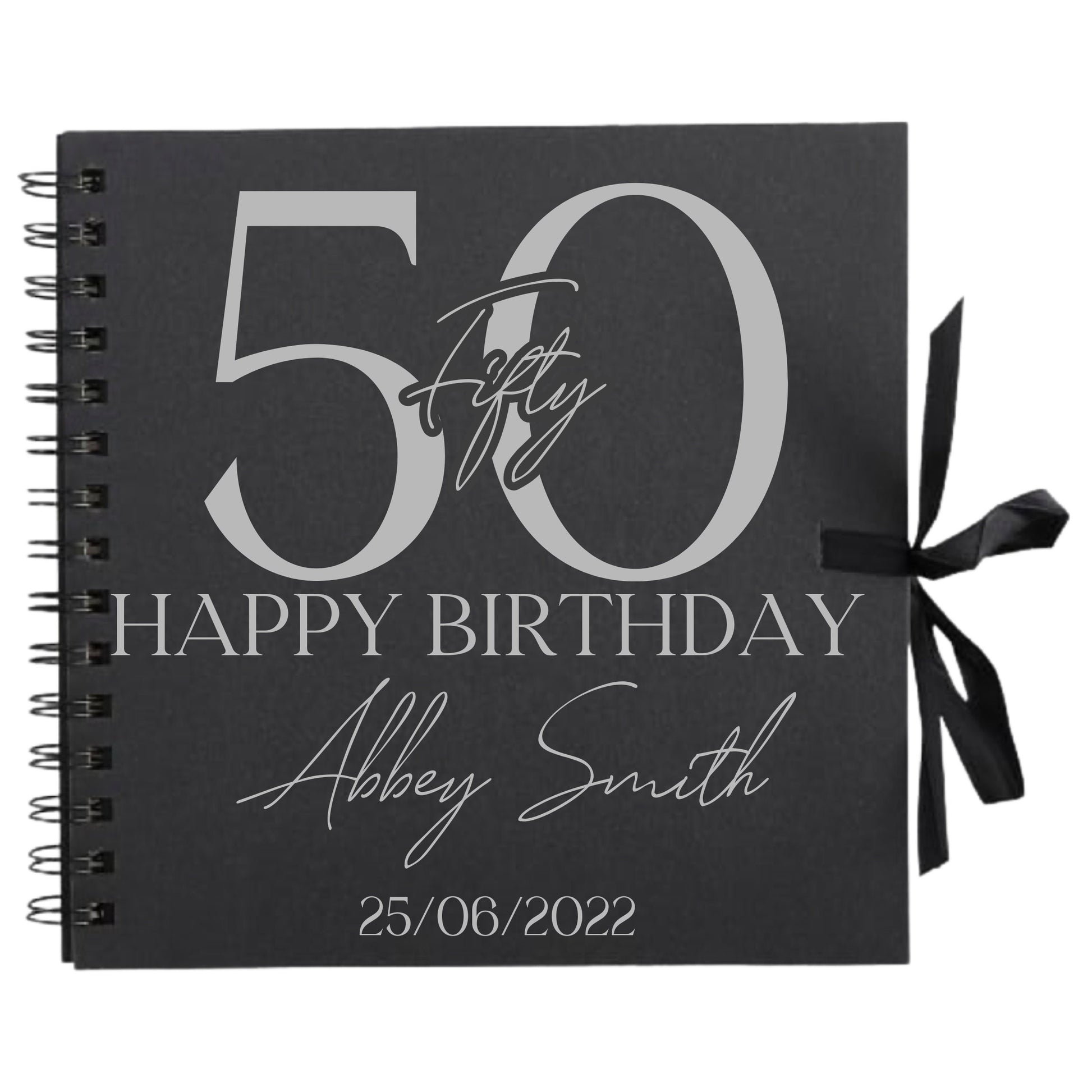 Personalised Birthday Scrapbook | Milestone Guestbook | 18th 21st 30th Birthday Memory Album | Custom Birthday Journal | 20.3 x 20.3cm