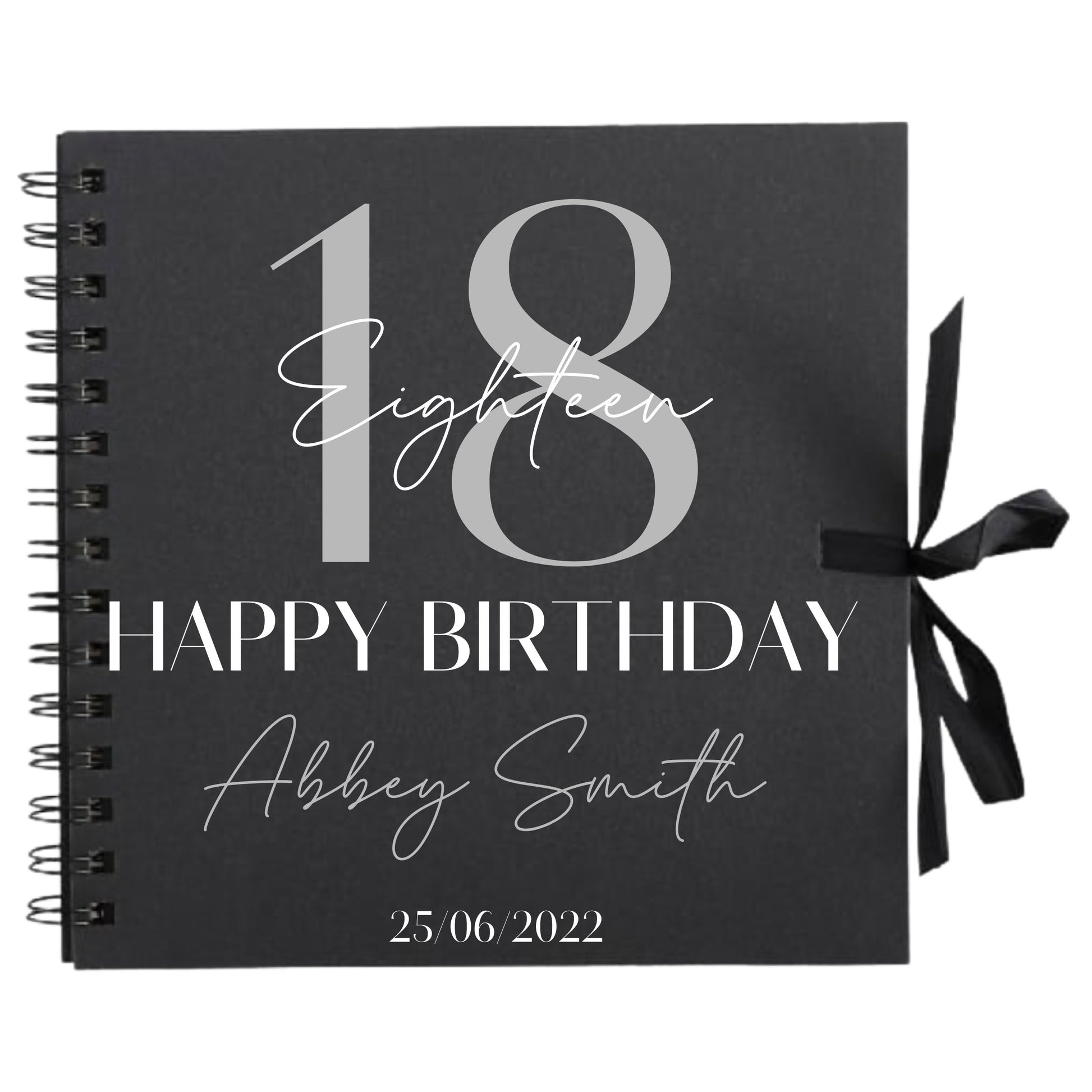 Personalised Birthday Scrapbook | Milestone Guestbook | 18th 21st 30th Birthday Memory Album | Custom Birthday Journal | 20.3 x 20.3cm