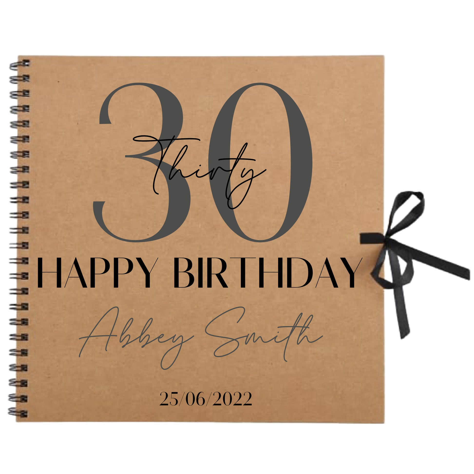 Personalised Birthday Scrapbook | Milestone Guestbook | 18th 21st 30th Birthday Memory Album | Custom Birthday Journal | 30.5 x 30.5cm