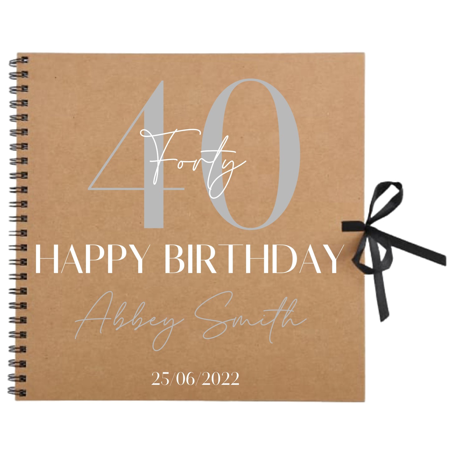 Personalised Birthday Scrapbook | Milestone Guestbook | 18th 21st 30th Birthday Memory Album | Custom Birthday Journal | 30.5 x 30.5cm